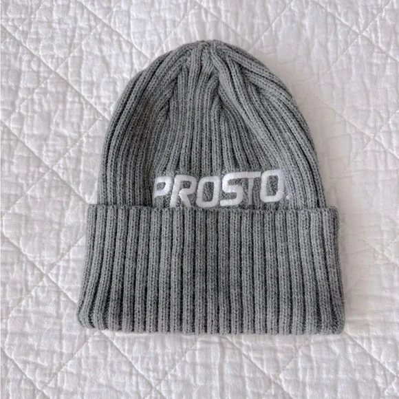 Popular Polish Brand PROSTO - Gray Knit Beanie - Picture 2 of 6